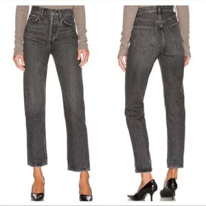 NWT AGOLDE 90s Pinch Waist High Rise Straight Jeans 25 Underground Wash